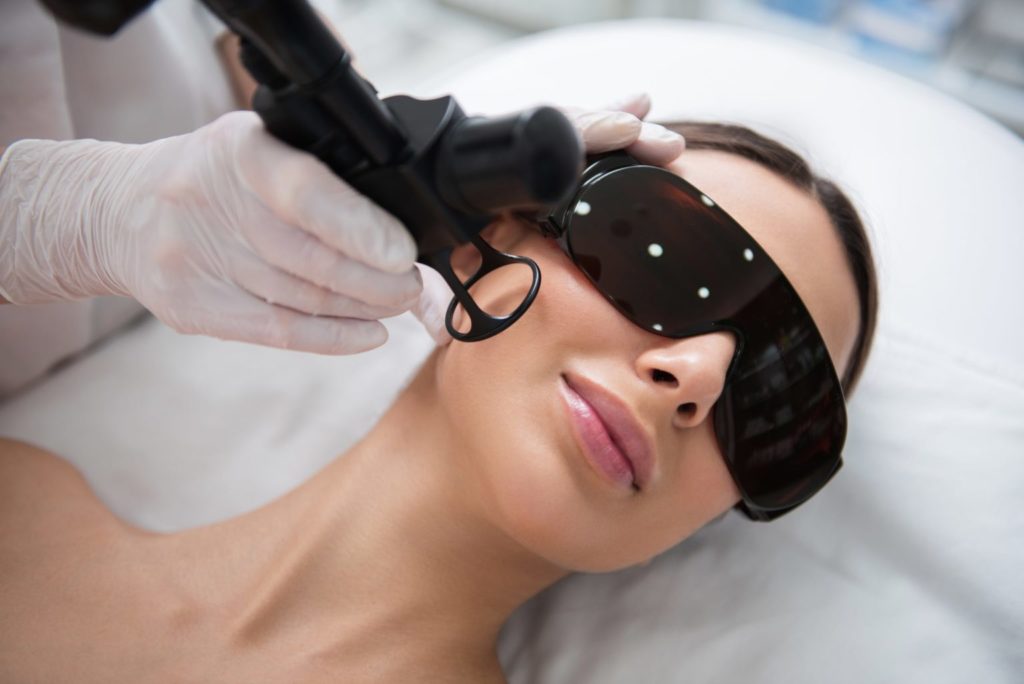 A Lady taking LED Light therapy | Beauty Consultations at Cultivated Beauty Aesthetic in Guntersville, AL