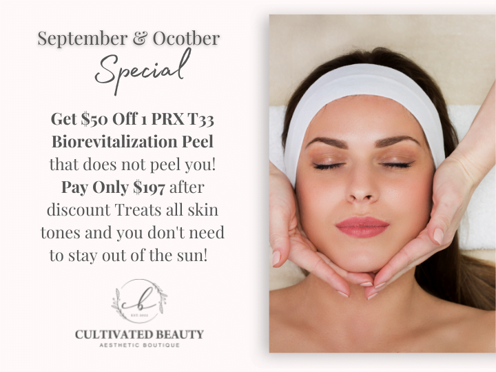 Special offers of September and October at Cultivated Beauty Aesthetic | Medical Spa in Guntersville, AL